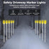 5 Pack 37'' Yeesport Yellow Solar Driveway Markers, Solar Powered Driveway Warning Lights with Detachable Poles Stakes