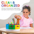 PUZZLE EZ Crayon Organizer - Rotating Lazy Susan School Art Supplies Caddy, Kids Desk Organizer with Rainbow Color Bins
