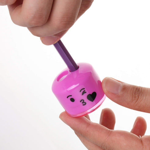 Mr. Pen Smiley 6 Pack - Kids Pencil Sharpener for Colored Pencils, Manual