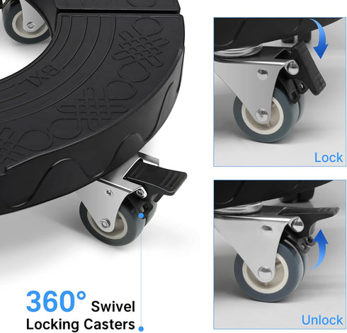 15-19 Inch 4 440lbs Nefish Trash Can Dolly Wheels, Adjustable Round Furniture Dolly with Wheels, Heavy Duty Drum