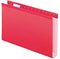 Pendaflex Extra Capacity Hanging File Folders, Legal Size, 2" Expansion, Red, 1/5 Cut, 25/BX (4153x2 RED)