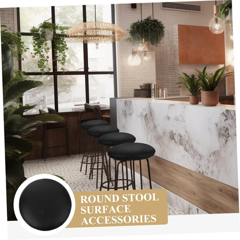 GLEAVI Wear-Resistant Pu Stool Cover Accessory Soft Sponge Padding for Bar and Dining Use Replacement Seat