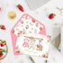 50 4 6 Inch Whaline Pcs Strawberry Baby Shower Thank You Cards with Envelopes Stickers Bulk Cute Clothes Pink Blank