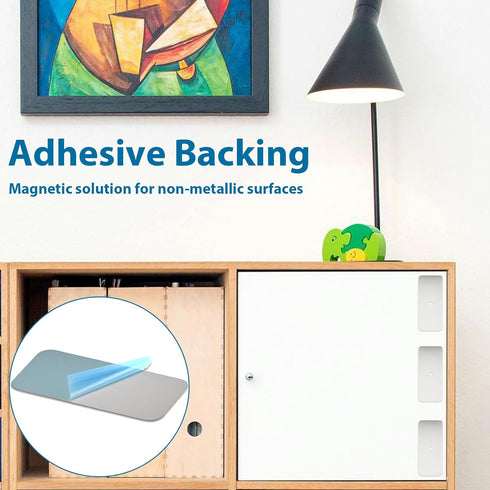 USCAUK 20 2.95x1.1in Pcs Adhesive Metal Plates for Magnetic Mounts, Rectangular Iron Strips with Adhesive Backing