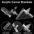 Piutouyar 20 Pack Acrylic Corner Brackets, Clear L-Shaped & Triangle Corner Brace Decorative Corner Brace Support Shelf
