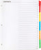Index Dividers A-Z Tab Printed Table of Contents, 3 Hole Punched for Ring Binders, 8.5” x 11”