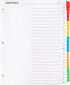 Index Dividers A-Z Tab Printed Table of Contents, 3 Hole Punched for Ring Binders, 8.5” x 11”