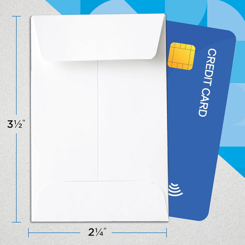 Guardian #1 Paper Coin Envelopes with Gummed Flaps, Pack of 500 Blank Small Envelopes for Storage