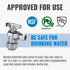 SUNGATOR 2-Pack Angle Stop Valve, Angle Water Shut Off Valve 1/2 x 3/8 Inch Compression, Toilet Water Valve, 1/4 Turn, No Lead Brass Push to Connect Plumbing Fitting, Pushfit, PEX Pipe, Copper, CPVC by SUNGATOR