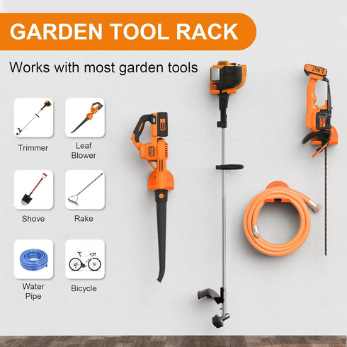 Trimmer, Trimmer, 2 Pack Weedeater Hanger, Heavy Duty Weed Eater Hanger Wall Mount, Garden Power Tool Holder
