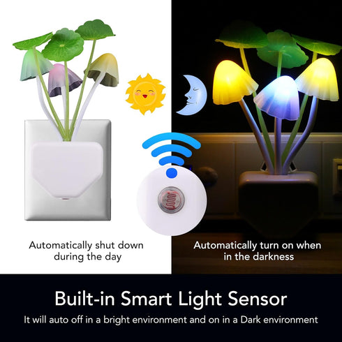 Color Changing LED Mushroom Night Light - Dreamy Bed Lamp