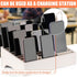 Wooden 24-Grid Cell Phone Storage Box - Desktop Mobile Phone Holder Organizer for Office, School, Classroom (White)