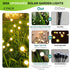Solar Garden Lights - 2 Pack 16 LED Waterproof Outdoor Lights, Firefly Garden Decoration for Yard, Warm White