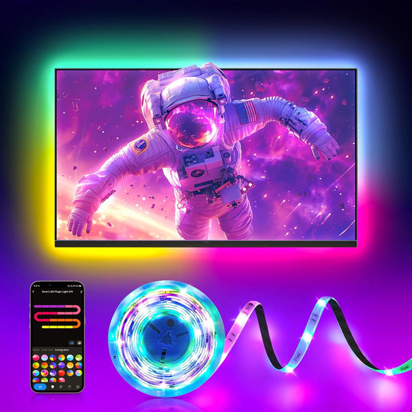 Pak LED Lights for Bedroom 6.6ft, Smart RGB+IC LED Strip Lights with