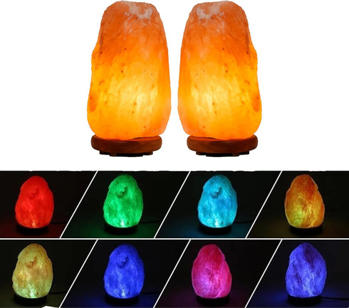 Salt Rock Lamp Set of 2 Small Himalayan Salt Lamp Night Light