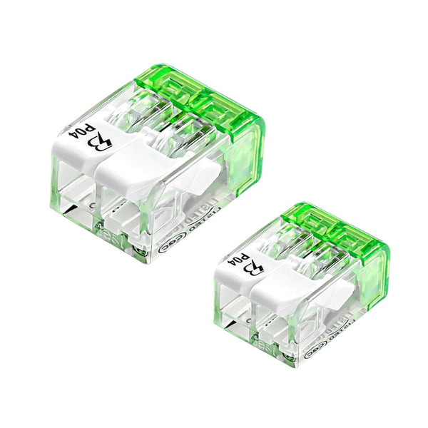 2 Port Splicing Connector, Lever-Nut Assortment for All Wire 12-24 AWG (10)