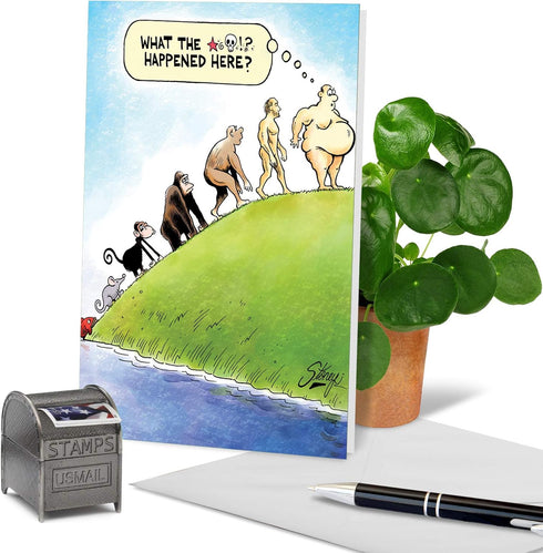 NobleWorks 1 Funny Father's Day Card for Dad, Pa, Pop, Daddy, with Envelope - Humor Greeting Card