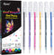 Dyvicl Dual Metallic Gel Pen Set of 6, Liquid Glitter Iridescent Pens for Adult Coloring, Doodling, Scrapbooking