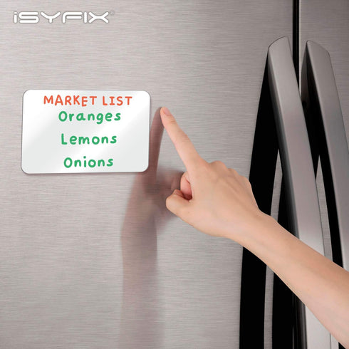 iSYFIX Magnetic Dry Erase Whiteboard Notes, 5.5 x 3.5 inch, 6 Pack, Rectangle Decorative Magnet Whiteboard for Kitchen,