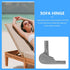 3-Gear 3.93X3.54X0.59In Pack 4 Folding Sofa Hinge Adjustable Self-Locking Support Hinge Heavy Duty Furniture Hardware
