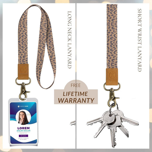 Lanyard for Keys for Women, Cute Wrist Strap Key Chain & Neck Lanyards for ID Badges, Best for Travel, School, Coach