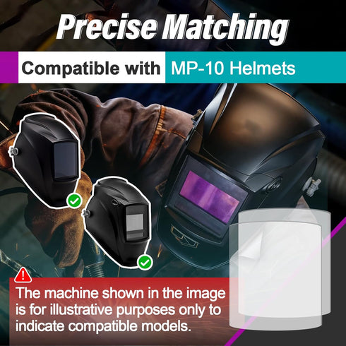 Joworthy 18 216326 MP-10 Pcs Front Lens Replacement Compatible with Miller Digital Elite Welding Helmets - Ultra Clear