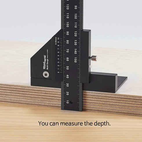 Scriber Gauge Precision Marking Tool, Measuring Ruler, Layout Square, Thickness Gauge for Woodworking Projects