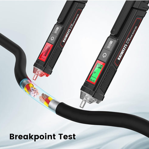 KAIWEETS Non-Contact Voltage Tester with Signal Percentage, AC 12V/70V-1000V, LCD Display, Wire Breakpoint Finder