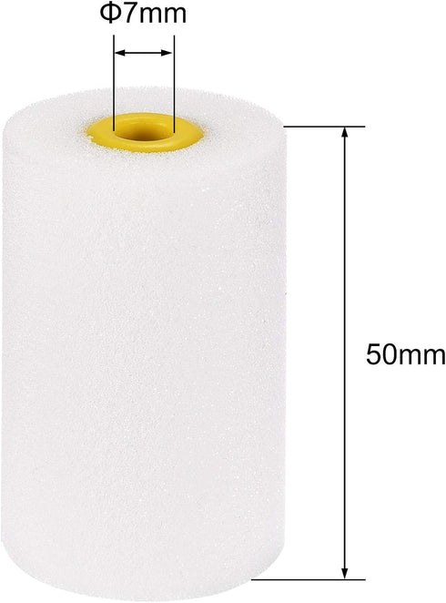 uxcell Paint Roller Cover, 2 Inch Mini High-density Foam Brush for Household Wall Painting, 6Pcs