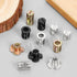 Swpeet 60Pcs M610/12/15/20 4-Pronged Nickel Plated Barrel Nuts with Threaded Inserts and T-Nuts Assortment Kit, Cross