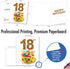 The Best Card Company Jumbo 18th Happy Birthday Card (8.5 x 11 Inch) - Notecard with Envelope for 18 Years