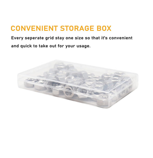 binifiMux 100pcs SAE #8-32 304 Stainless Steel Hex Nuts, Lock Nuts