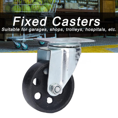 3.5 Inch Cart Wheel,Swivel Caster,Dolly Wheels,Durable Cast Iron Swivel Caster Wheels,Dual Bearing Heavy Duty Low Noise