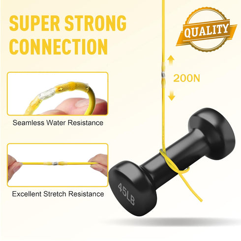 Kuject 100PCS Solder Seal Wire Connectors, AWG 12-10, Yellow Heat Shrink Butt Connectors for Marine Boat Wire Joint