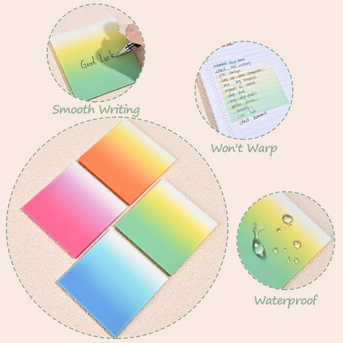 BAYTORY 200 Sheets Glitter Transparent Sticky Notes, 3 x 3 Clear Memo Pads, Translucent Self-Stick Note for Bible