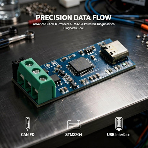 Generic STM32G4 V2.0, USB to CAN Module, Supports CAN FD Protocol, Fast Chip, CAN Bus Analyzer Type-C Interface