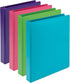 Samsill Earth’s Choice Biobased 1 Inch Durable 3 Ring Binders, Fashion Clear View, Assorted 4 Pack, Up to 25% Plant