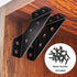 12pcs Corner Brackets with Screws, Wood Furniture Connectors Stabilizers, Stainless Steel Floating Shelf Hardware