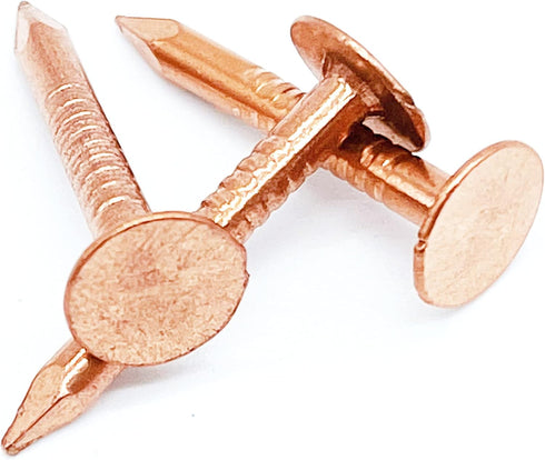 1 Inch Copper Nails Roofing Finish, 100 Nails - Solid Pure Copper Slate Spikes, Package Includes 100 Pieces of The