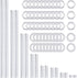 160 Pcs Zinc Coated Lamp Repair Hardware Assortment Set with Washers, Nuts, All Thread Lamp Rod Accessories