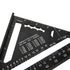 Beslands Aluminum 7-inch Rafter Square Carpenter Layout Tool Alloy Triangle Ruler Protractor Imperial