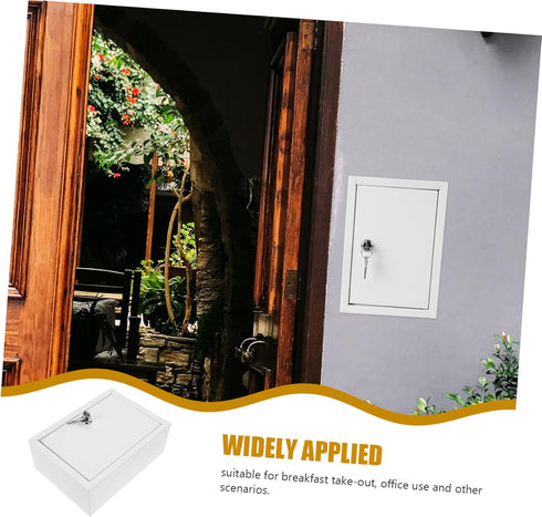 Mailbox Package Mipcase Wall Mounted Milk Box with Lock Durable Outdoor for Home Compact Design for Milk Storage