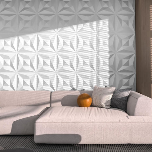40 3D 11.8"*11.8" 3D PCS Wall Panels for Interior Dcor White Wall Covering PanelsPVC Textured Tile for Living