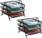 Mind Reader 3-Tier Paper Tray, Set of 2, Desktop Organizer, Metal Mesh File Storage, Black