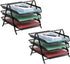 Mind Reader 3-Tier Paper Tray, Set of 2, Desktop Organizer, Metal Mesh File Storage, Black