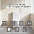 BryXvis Holder,304 No More Phone Drops, Family Friendly Rounded Corners,Toilet Paper Holder with Shelf,Double Roll Wall