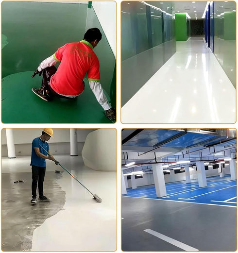 DBYANAN 10 inch 62in Self Leveling Tools Kit Spiked Roller with Extension Pole Epoxy Roller Spike Shoes for Concrete