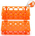 Lawei 6 Pack 28 Well Test Tube Rack: Detachable Plastic Stand for 10ml / 15ml / 50ml Tube, Blue and Orange