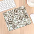 Funny US Dollar Currency Gaming Mouse Pad, Non-Slip Rubber for Computers, Personalized Rectangle 9.5 x 7.9 Inch