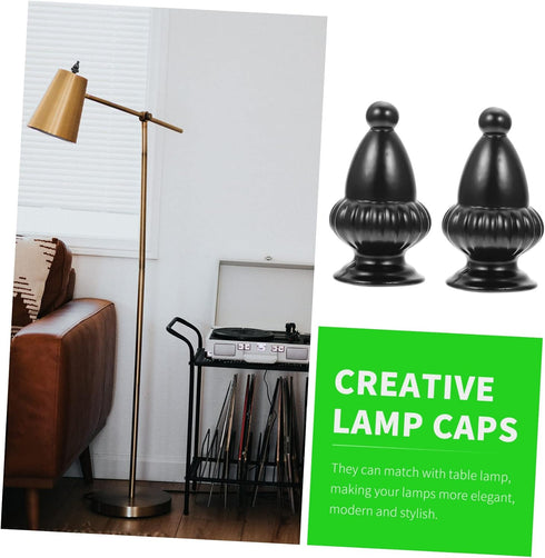 2pcs DOITOOL Simple Knob Lamp Finials for Easy Installation Table and Floor Lamps Modern Decor for Home Lighting